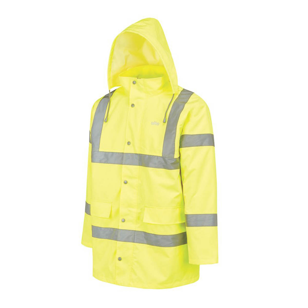 Site Hi-Vis Traffic Jacket Yellow Shackley Zipped Reflective XX Large 60" Chest - Image 1