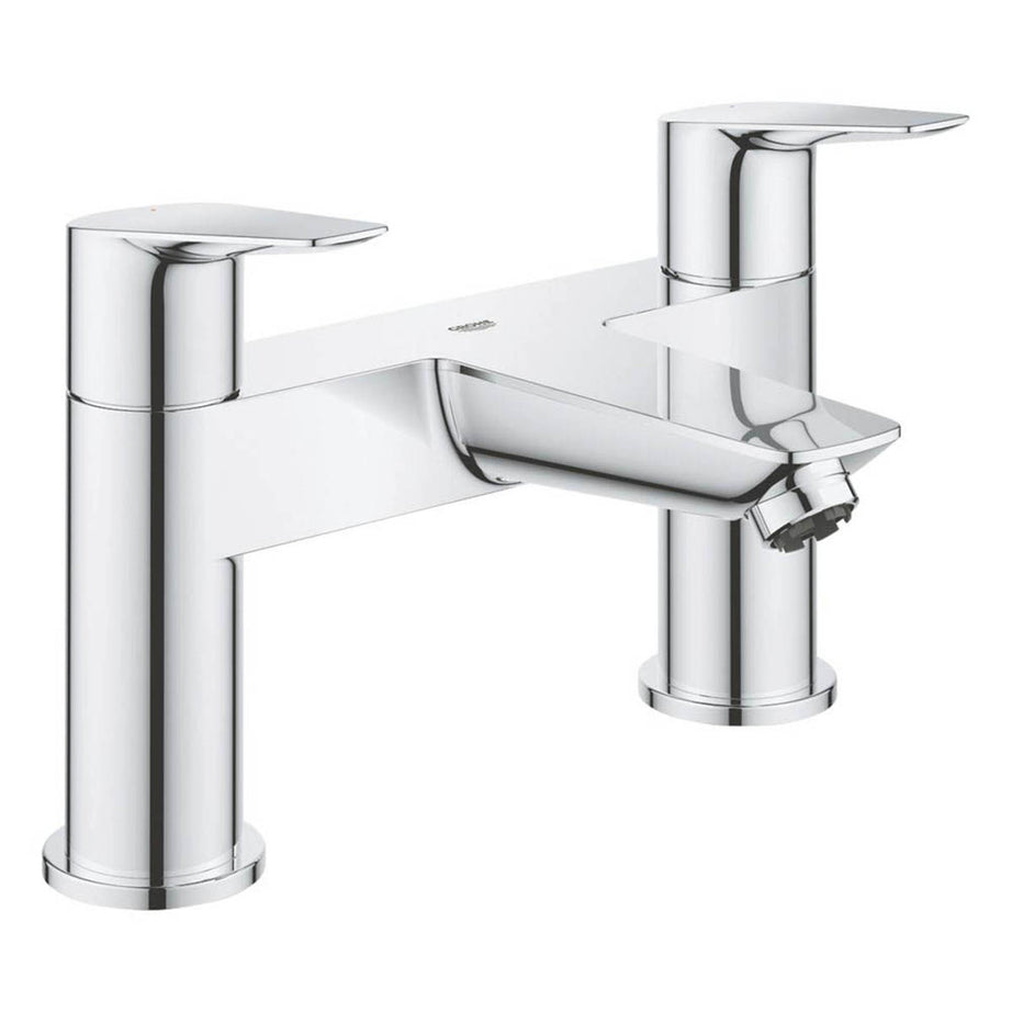 Grohe Bath Filler Tap Mixer Chrome Dual Lever 1/4 Turn Modern Bathroom Faucet - Image 1