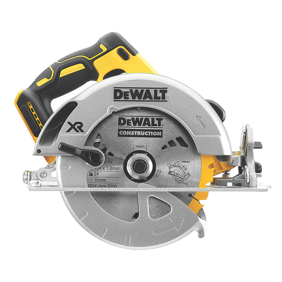 DeWalt Cordless Circular Saw Brushless DCS570N-XJ 184mm 18V Li-lon Bare Unit - Image 2
