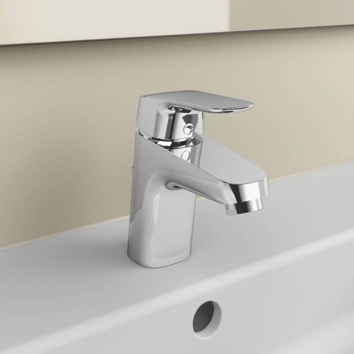 Bathroom Basin Tap Mono Mixer Chrome Single Lever Ceramic Cartridge Contemporary - Image 2