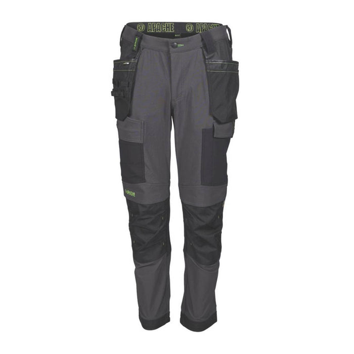 Apache Calgary Work Trousers Grey/Black 36" W 31" L - Image 1