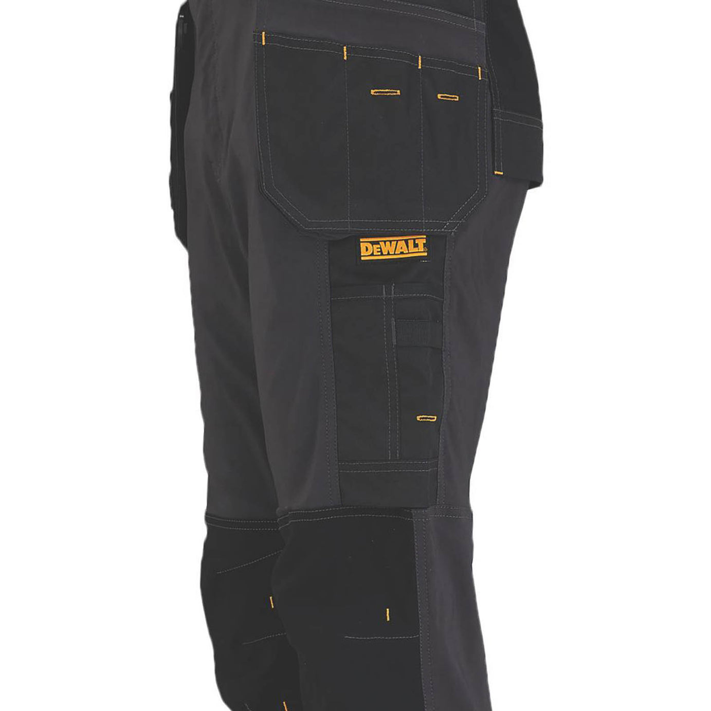 DeWalt Work Trousers Mens Slim Fit Grey Black Breathable Multi Pockets 36W 31L - Image 4