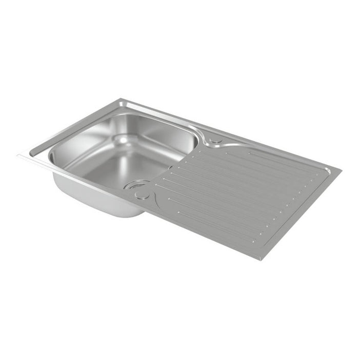 Kitchen Sink Inset 1 Bowl Stainless Steel Brushed Reversible 860mm x 500mm - Image 4