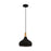 Pendant Ceiling Light Black Wood Single Modern Stylish Adjustable Drop 28cm - Image 1