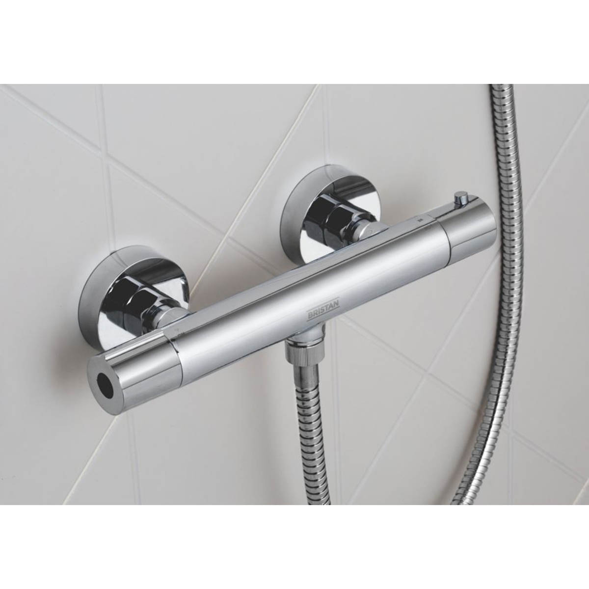 Bristan Thermostatic Mixer Shower Single Spray Pattern Chrome Round Contemporary - Image 3