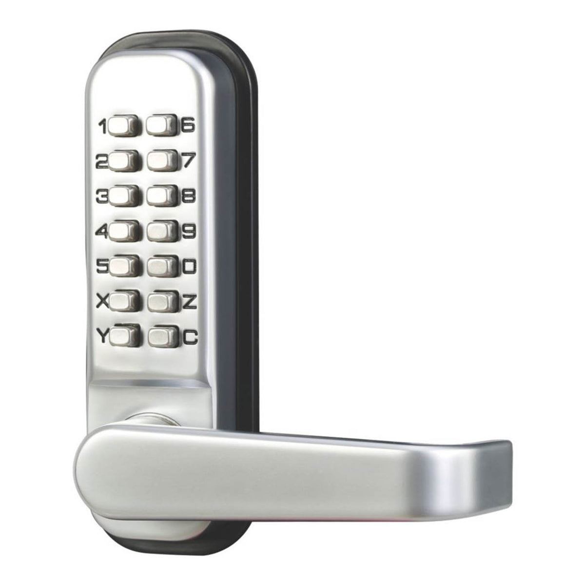 Smith & Locke Mechanical Door Lock Push-Button Combination Code With Handle - Image 1