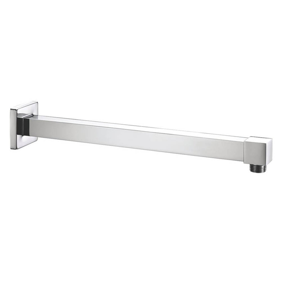 Shower Head Arm Extension Wall Mounted Square Chrome Finish Modern 330 x 60mm - Image 2