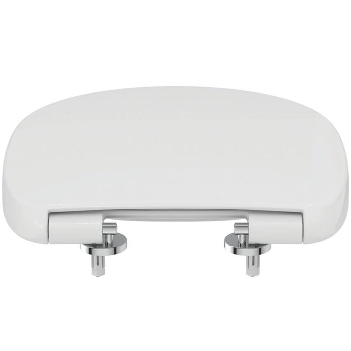 WC Toilet Seat and Cover Duraplast White Standard Close Top Fix Round - Image 4