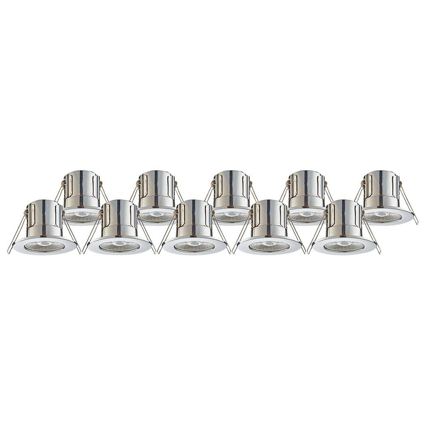 LAP LED Downlight Ceiling Light Fixed Cool White Dimmable Chrome 5.8W 10 Pack - Image 1