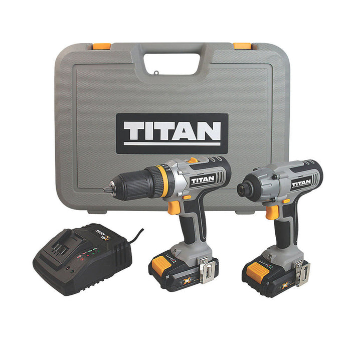 Titan Combi Drill Impact Driver Twin Pack Cordless 18V 2x2.0Ah Li-Ion Compact - Image 4