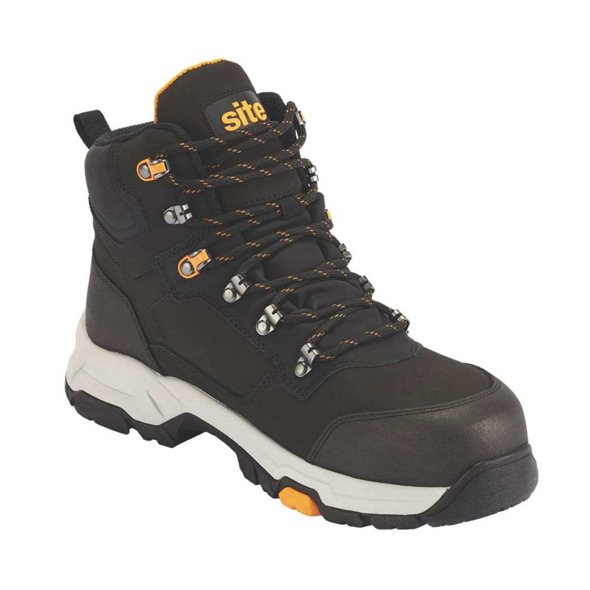 Site Safety Boots Mens Standard Fit Black Leather Waterproof Steel Toe Size 10 - Image 2