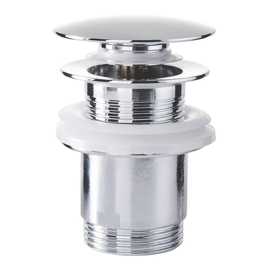 Swirl Bathroom Basin Tap Mono Mixer Silver Single Lever Clicker Waste Modern - Image 4