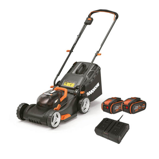 Worx Lawn Mower Cordless 40V 2x4.0Ah Li-Ion WG743E.1 40cm Garden Grass Cutter - Image 1