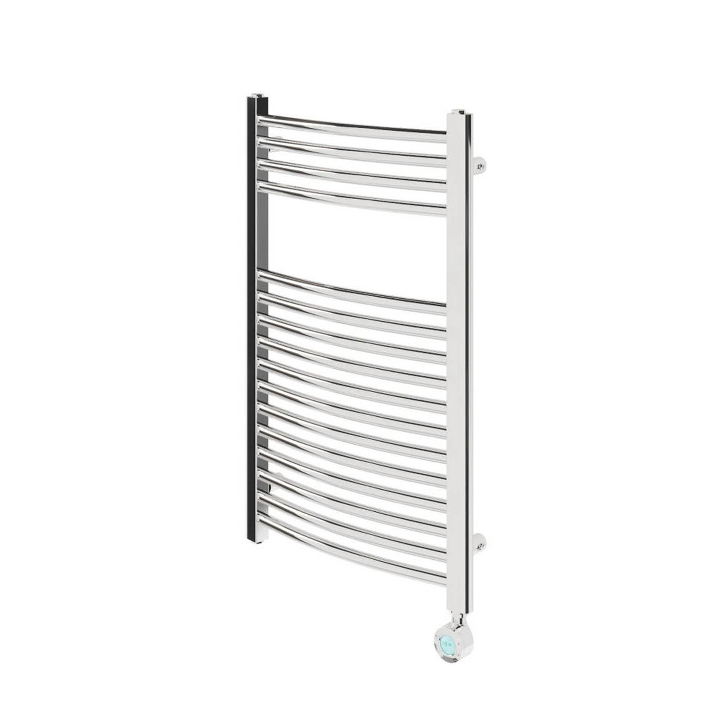 Flomasta Towel Rail Radiator Electric Chrome Curved Pre-Filled 800x500mm 853BTU - Image 1