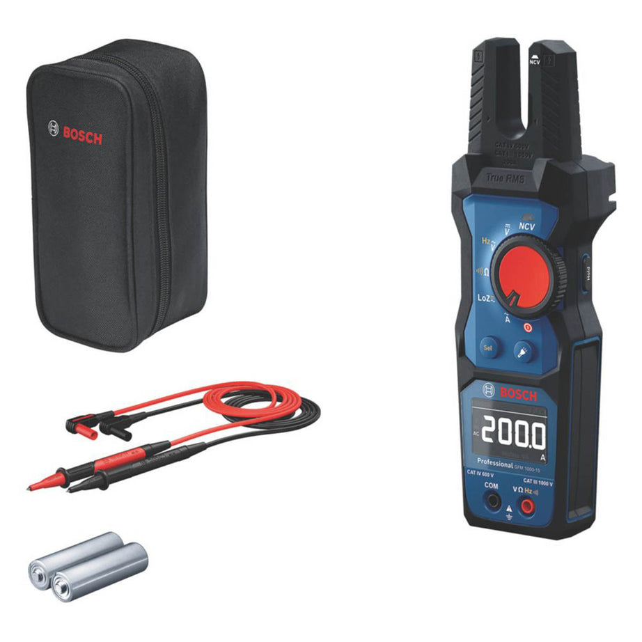 Bosch AC/DC Fork Meter Voltage Tester Open Jaw Auto-Function Detection 1000V - Image 1