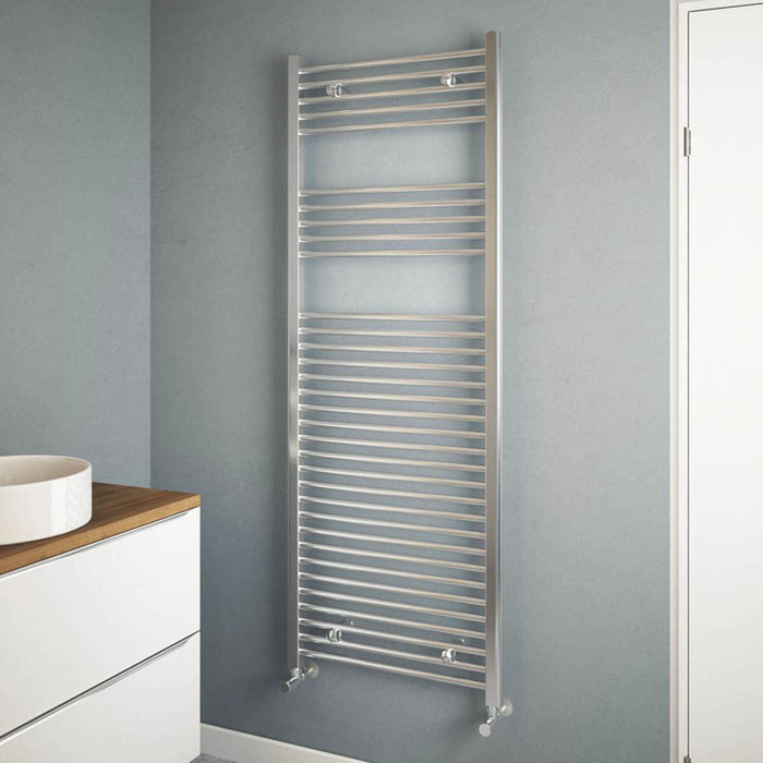 Bathroom Towel Rail Radiator Warmer Chrome Mild Steel Lightweight 1600x600mm - Image 4