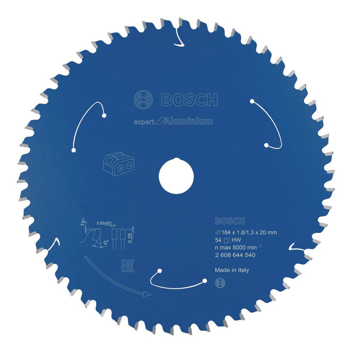 Bosch Circular Saw Blade Expert 54 Teeth 184x20mm Multi Material Extra Fine Cut - Image 2