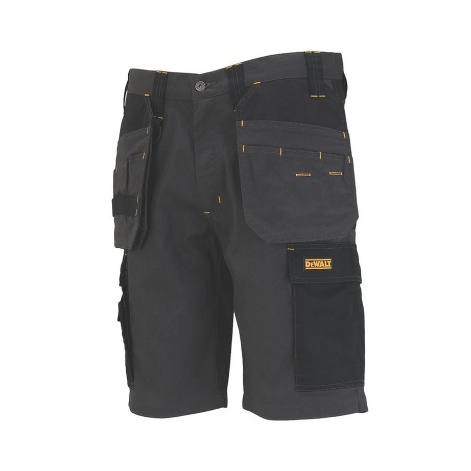 DeWalt Work Shorts Mens Regular Fit Grey Black Multi Pockets Breathable 30"W - Image 3