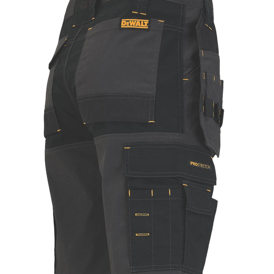 DeWalt Work Shorts Mens Regular Fit Grey Black Multi Pockets Breathable 30"W - Image 4
