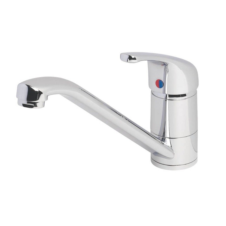 Swirl Kitchen Tap Mono Mixer Chrome Single Lever Swivel Spout Modern Faucet - Image 1