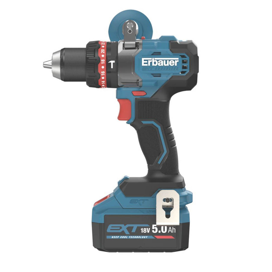 Erbauer Combi Drill 18V 2x5.0Ah Li-Ion ERI1107COM Brushless Compact Lightweight - Image 3