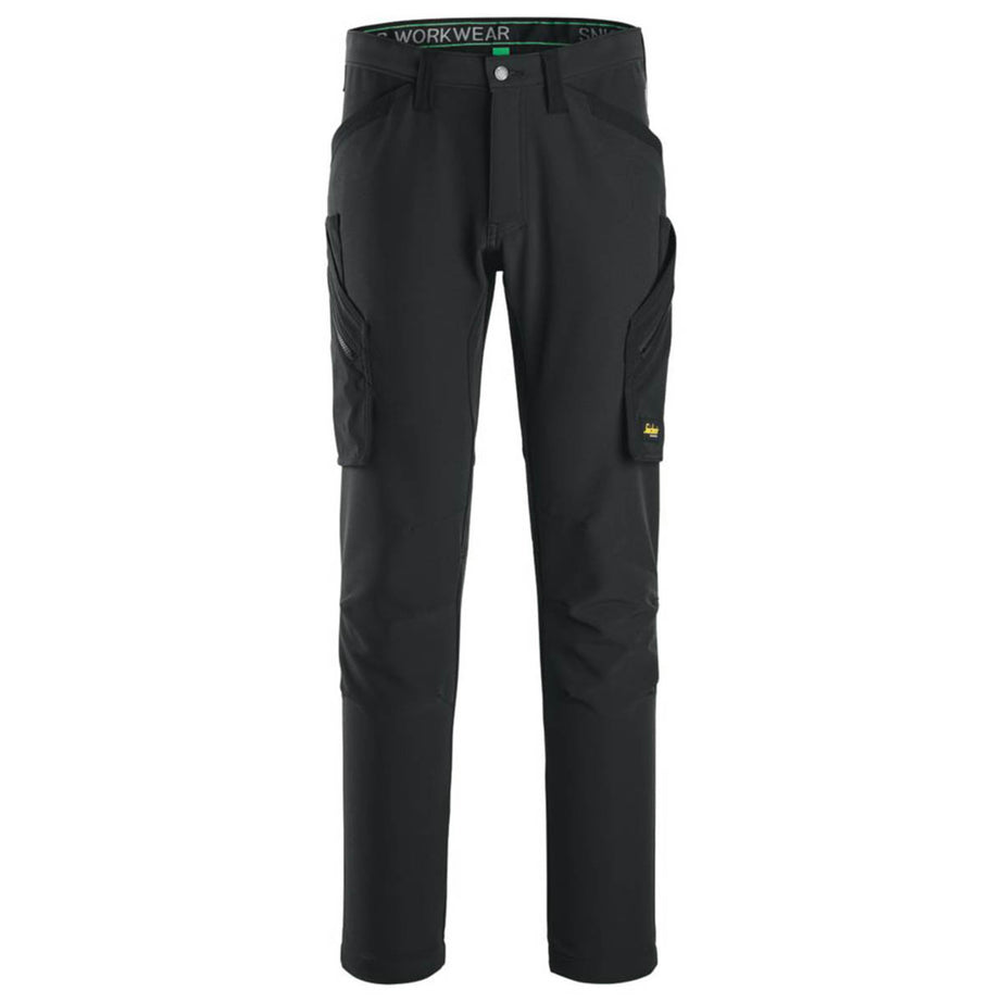 Snickers Work Trousers Mens Slim Fit Black Stretch Multi Pockets 44"W 30"L - Image 1