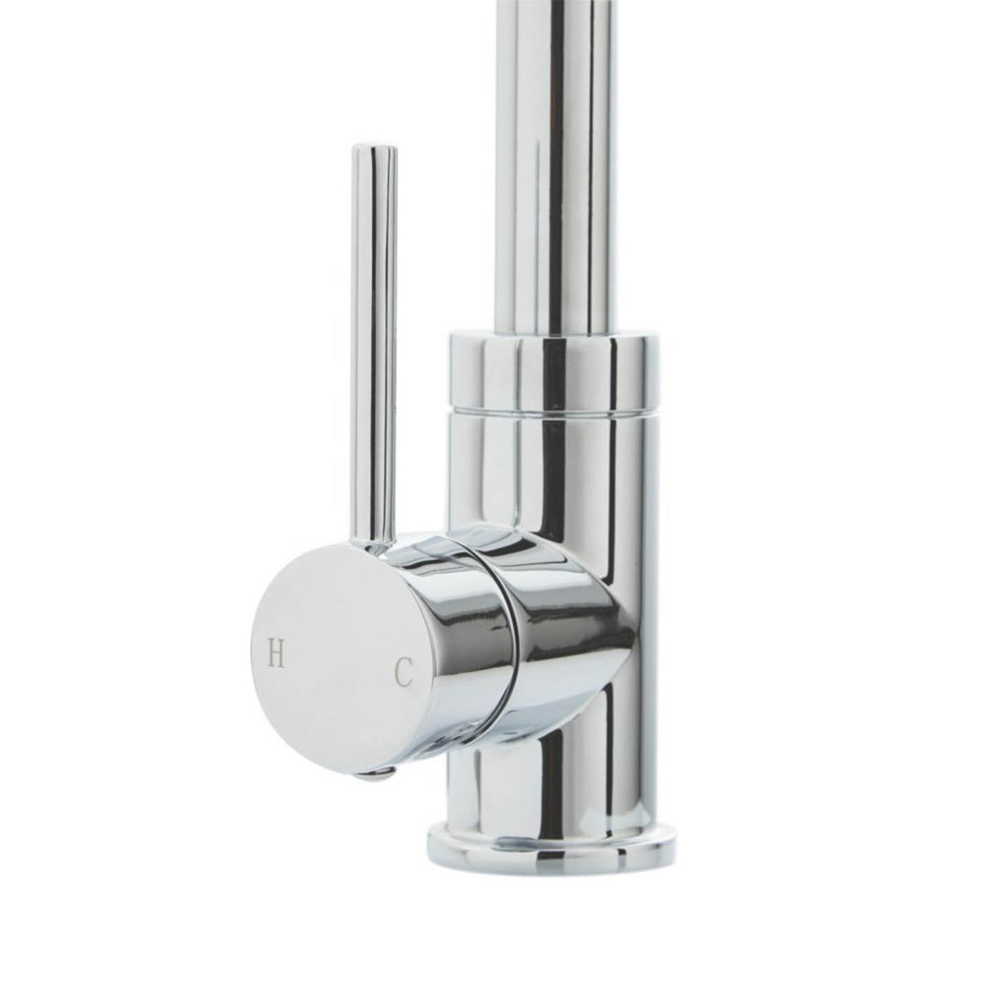 Kitchen Mixer Tap Single Lever Swivel Spout Chrome Deck Mounted Contemporary - Image 3