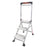 Step Stool Ladder Aluminium 3-Tread Foldable Lightweight With Platform 660mm - Image 1