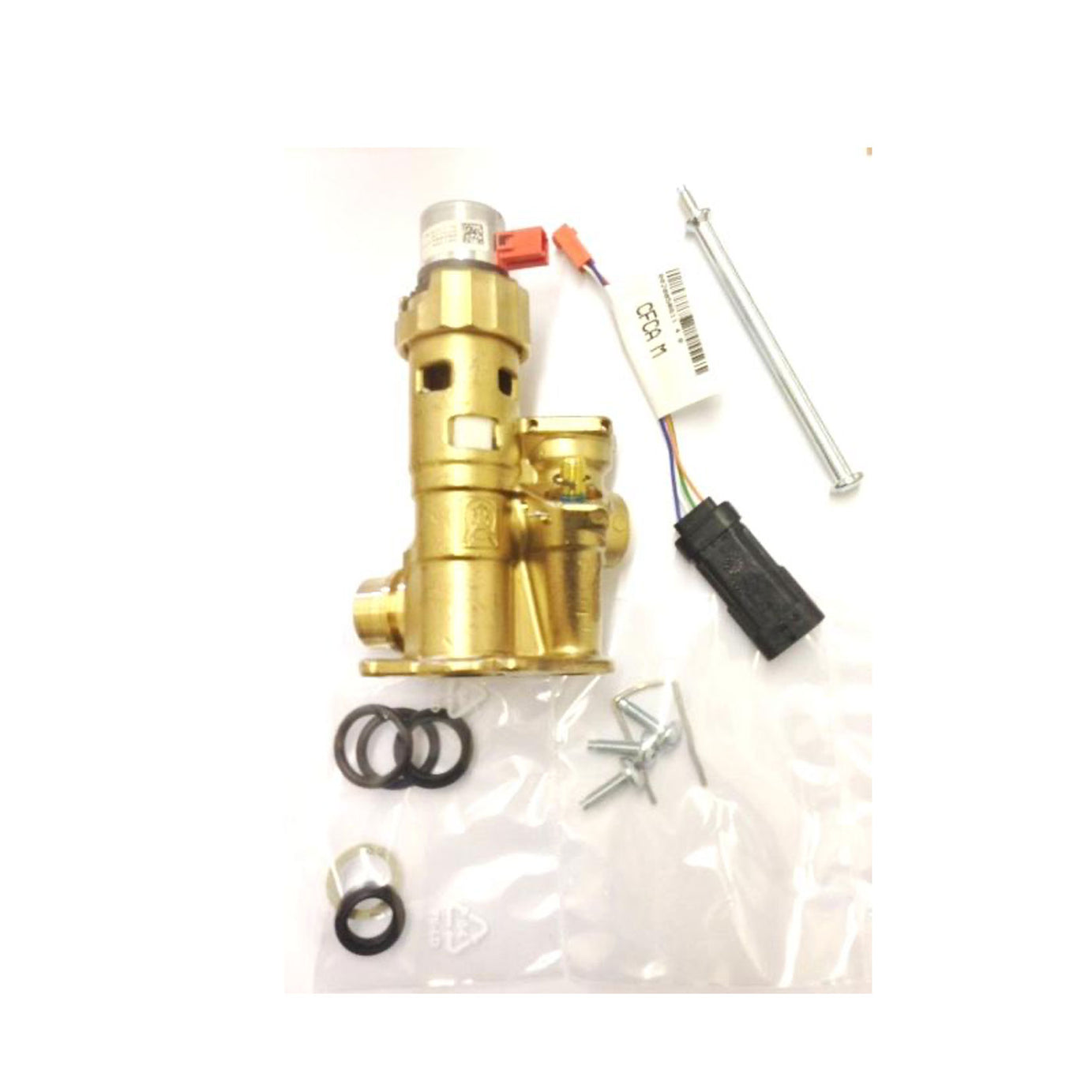 Vaillant Diverter Valve With Adaptor Brass 0020132682 Domestic Boiler Spares - Image 1