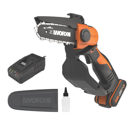 Worx Pruning Chainsaw WG324E Cordless 20V Lithium PowerShare 12cm Bar 1 x 2.0Ah - Image 1