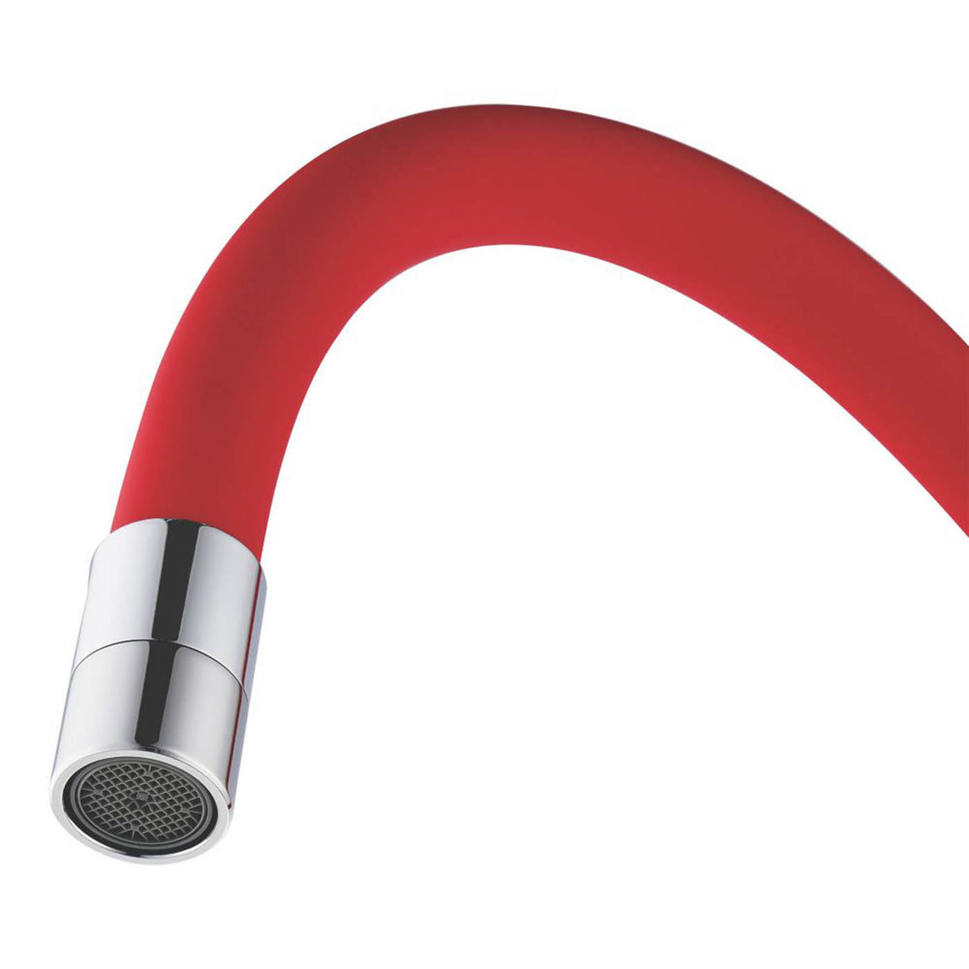 Piasa   Pull-Out Spray Mixer Kitchen Tap Chrome & Red - Image 4