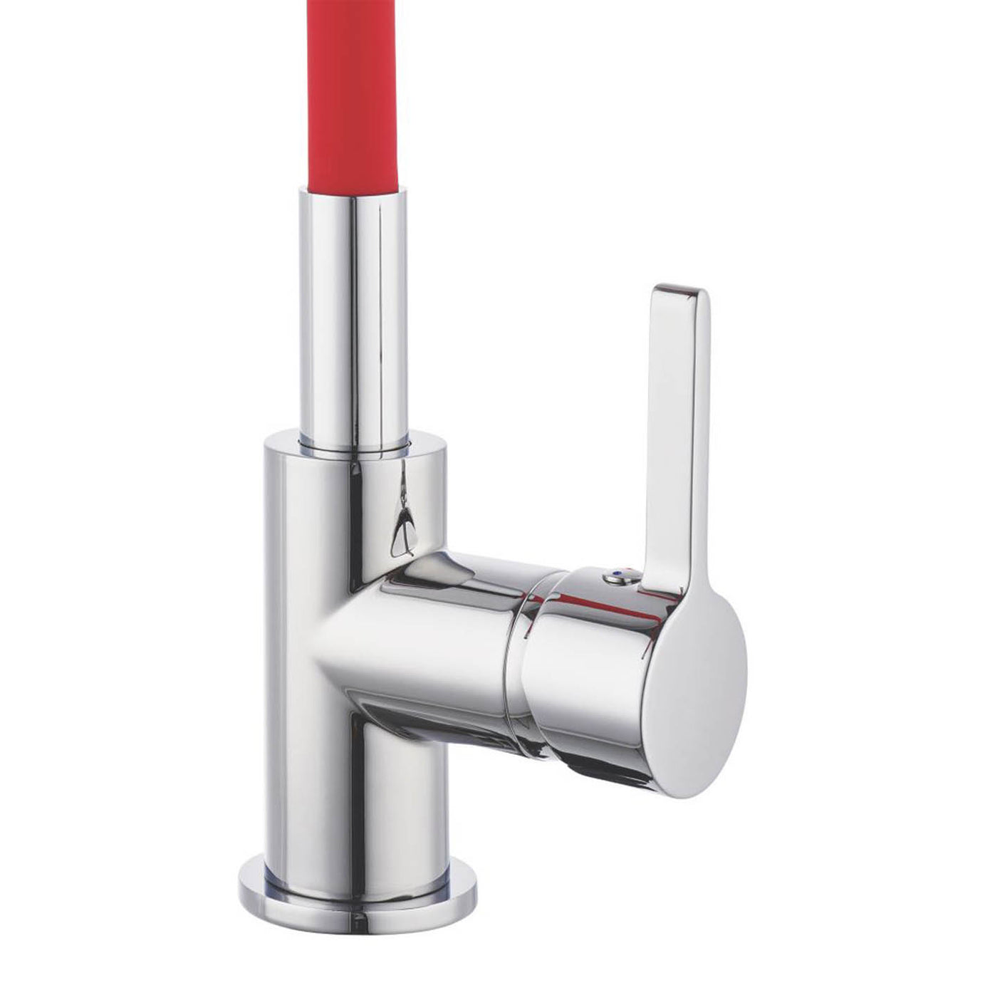Piasa   Pull-Out Spray Mixer Kitchen Tap Chrome & Red - Image 5