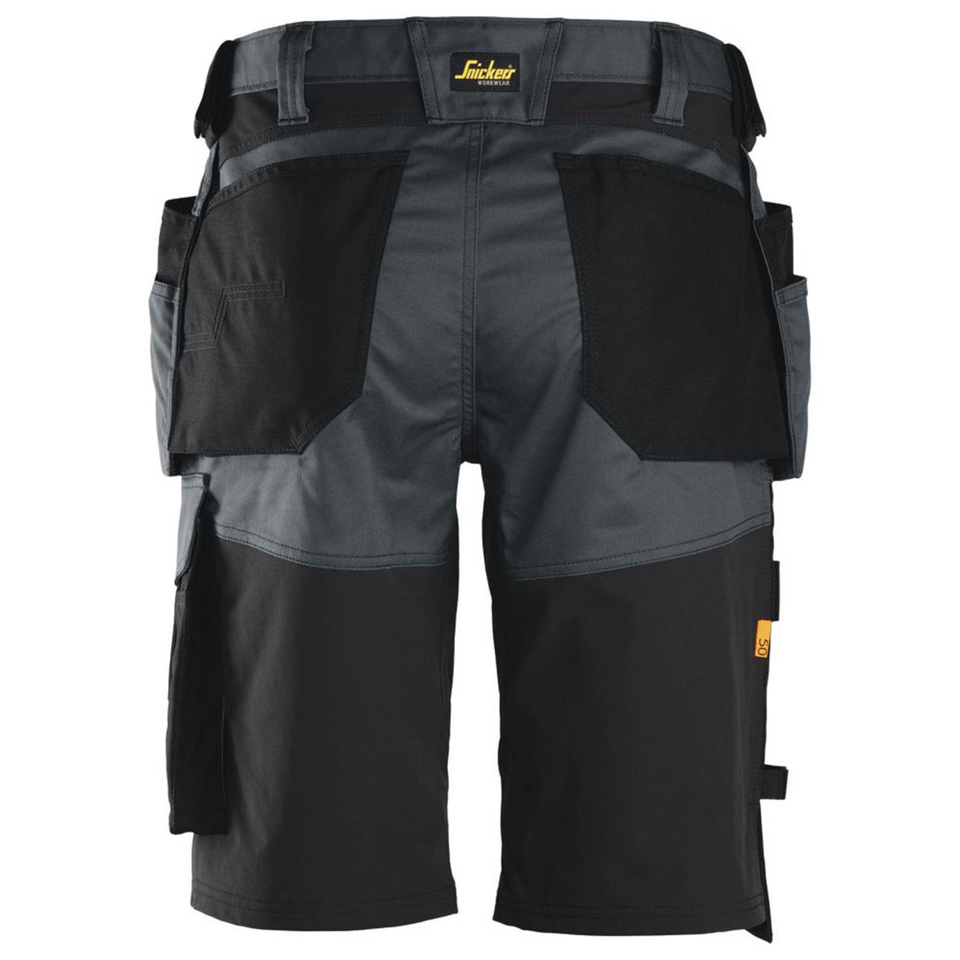 Snickers 6151 Stretch Work Shorts Steel Grey / Black 36" W - Image 5