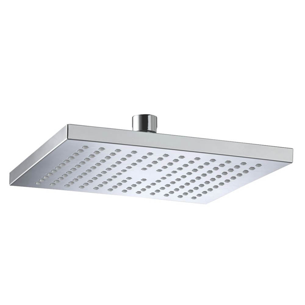 Bristan Shower Head Square Swivel Tilt Drench Chrome Rain Spray Modern 200 mm - Image 1