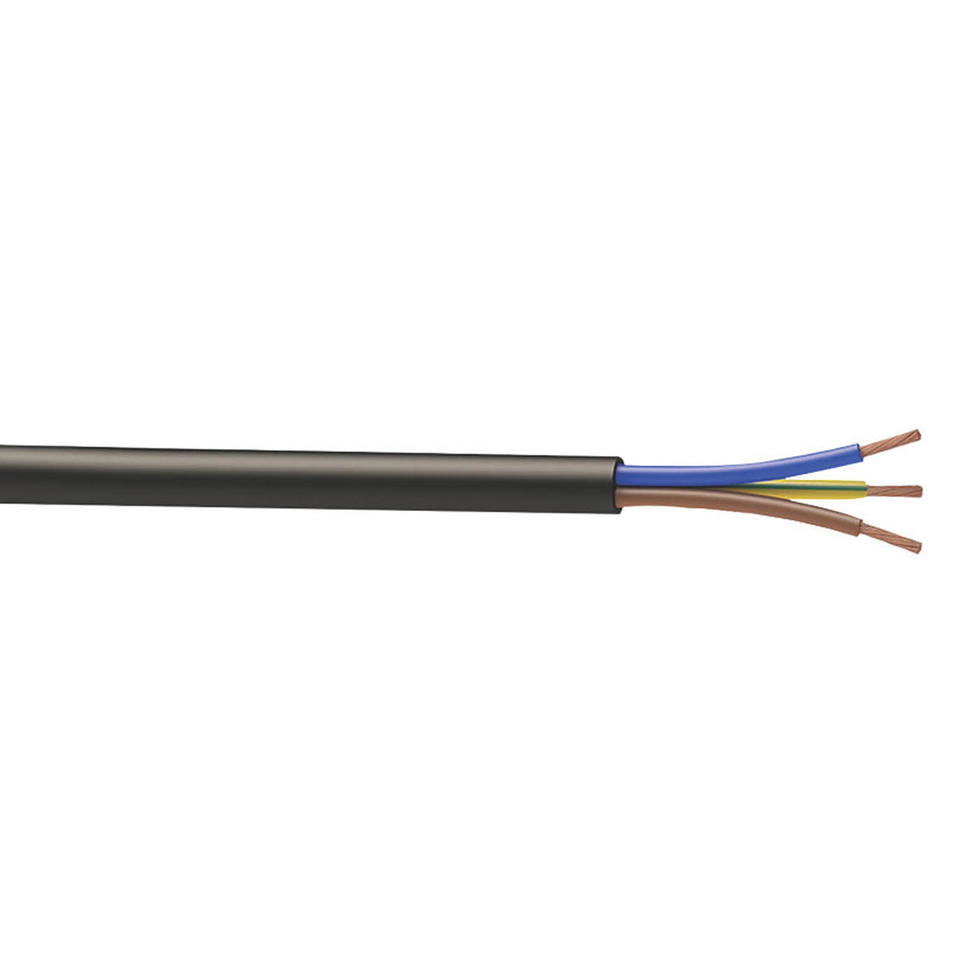 Time 3-Core Cable Flexible Rubber Pond Black Drum Compact Durable 0.75Mm² X 50m - Image 1