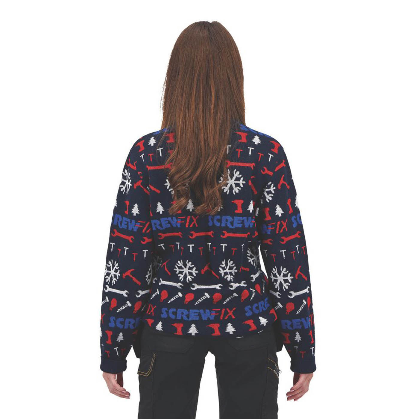Site Christmas Work Jumper Mens Blue Pullover Sweatshirt Large 45in Chest - Image 6