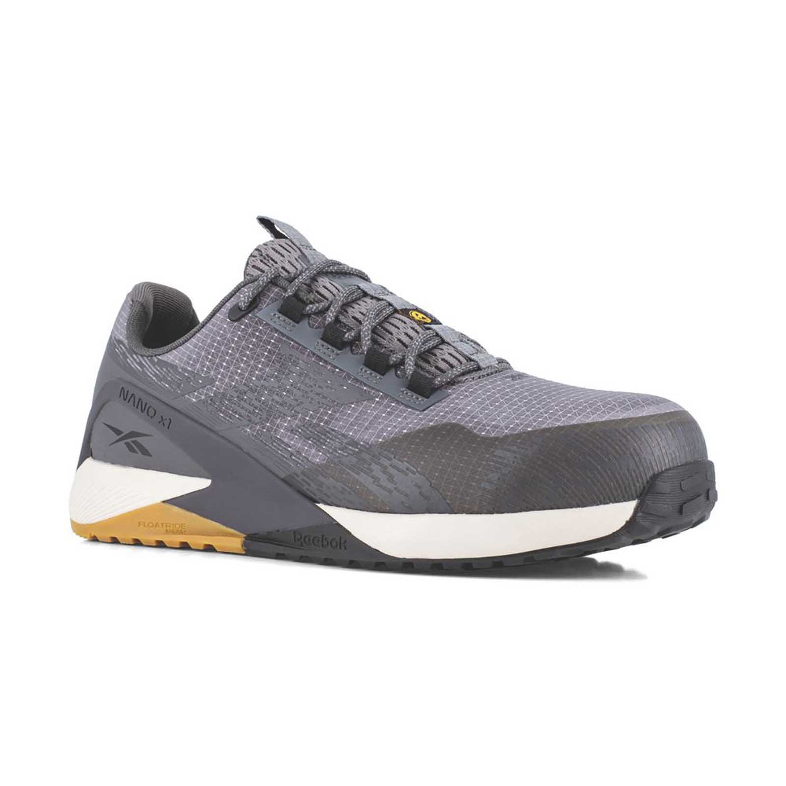 Reebok Safety Trainers Unisex Wide Fit Grey Metal Free Composite Toe Size 8 - Image 1