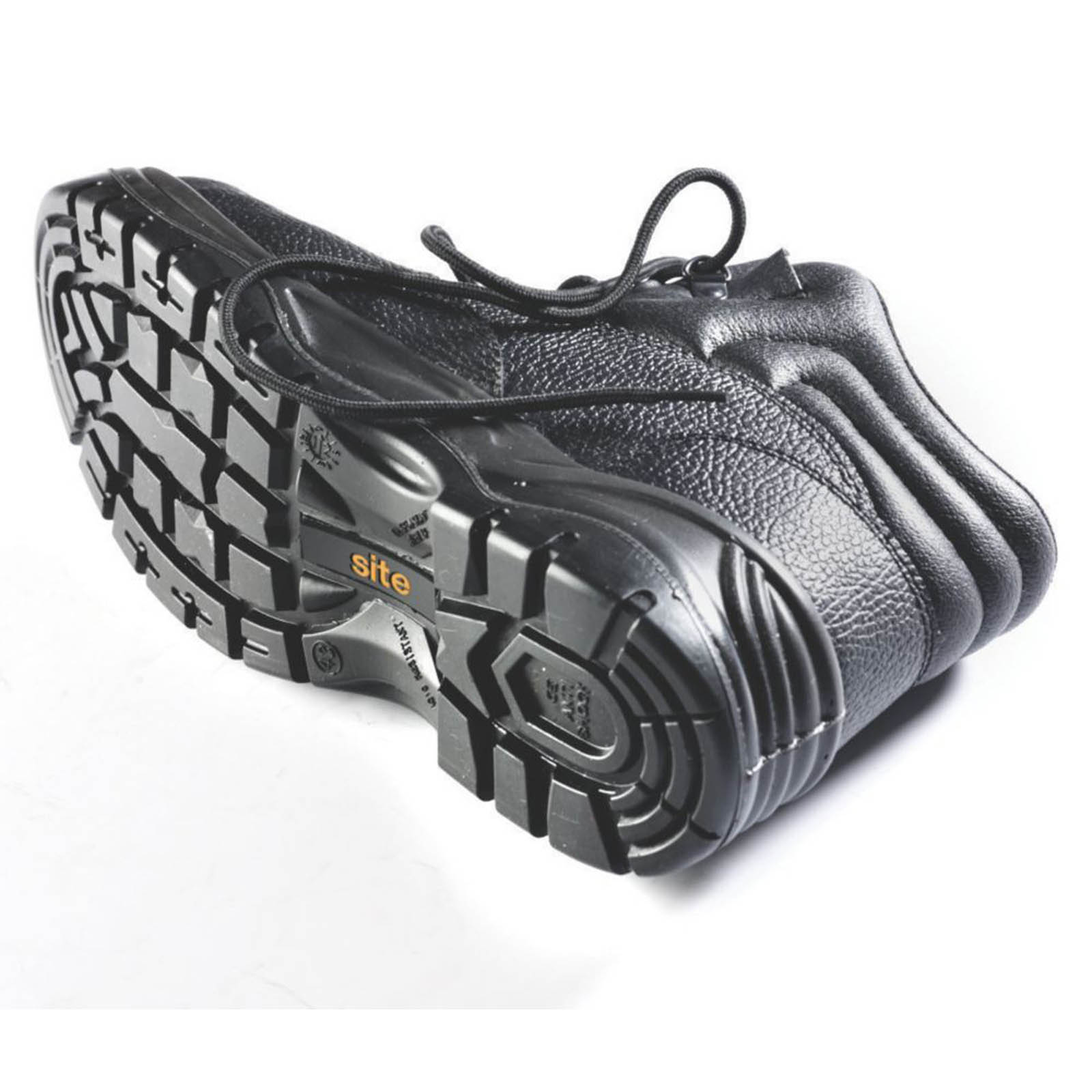 Site Safety Boots Mens Standard Fit Black Leather Work Shoes Steel Toe Size 9 - Image 3