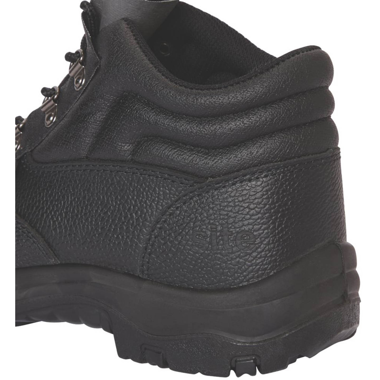 Site Safety Boots Mens Standard Fit Black Leather Work Shoes Steel Toe Size 9 - Image 5