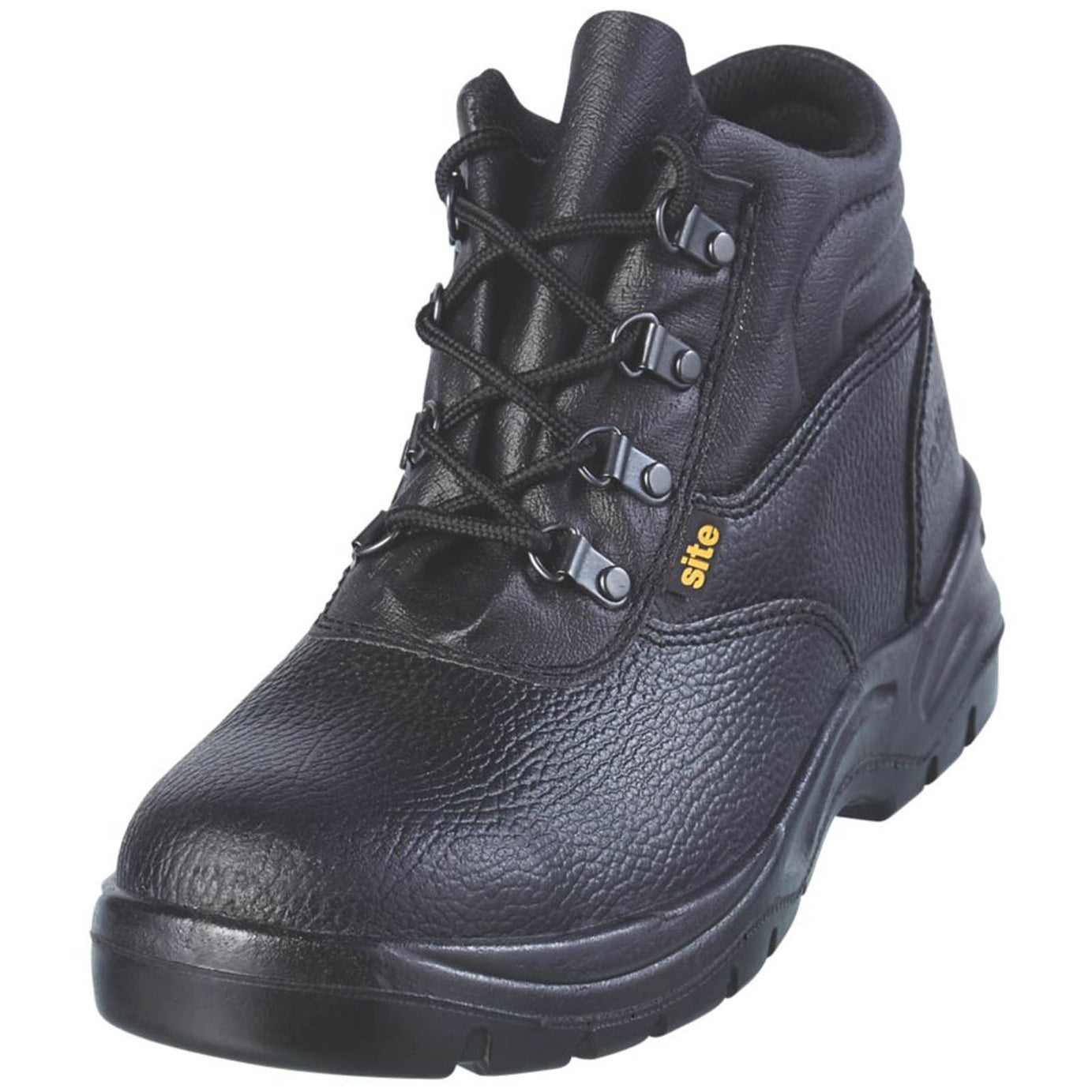 Site Safety Boots Mens Standard Fit Black Leather Work Shoes Steel Toe Size 9 - Image 6