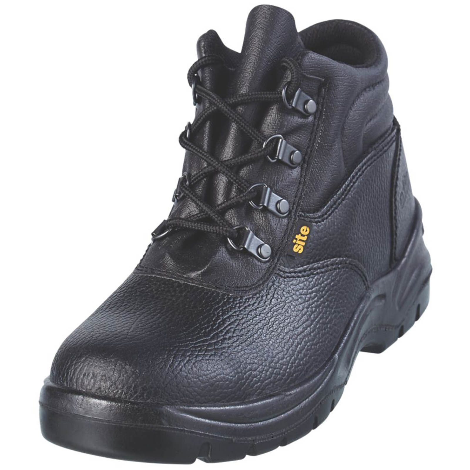 Site Safety Boots Mens Standard Fit Black Leather Work Shoes Steel Toe Size 9 - Image 6