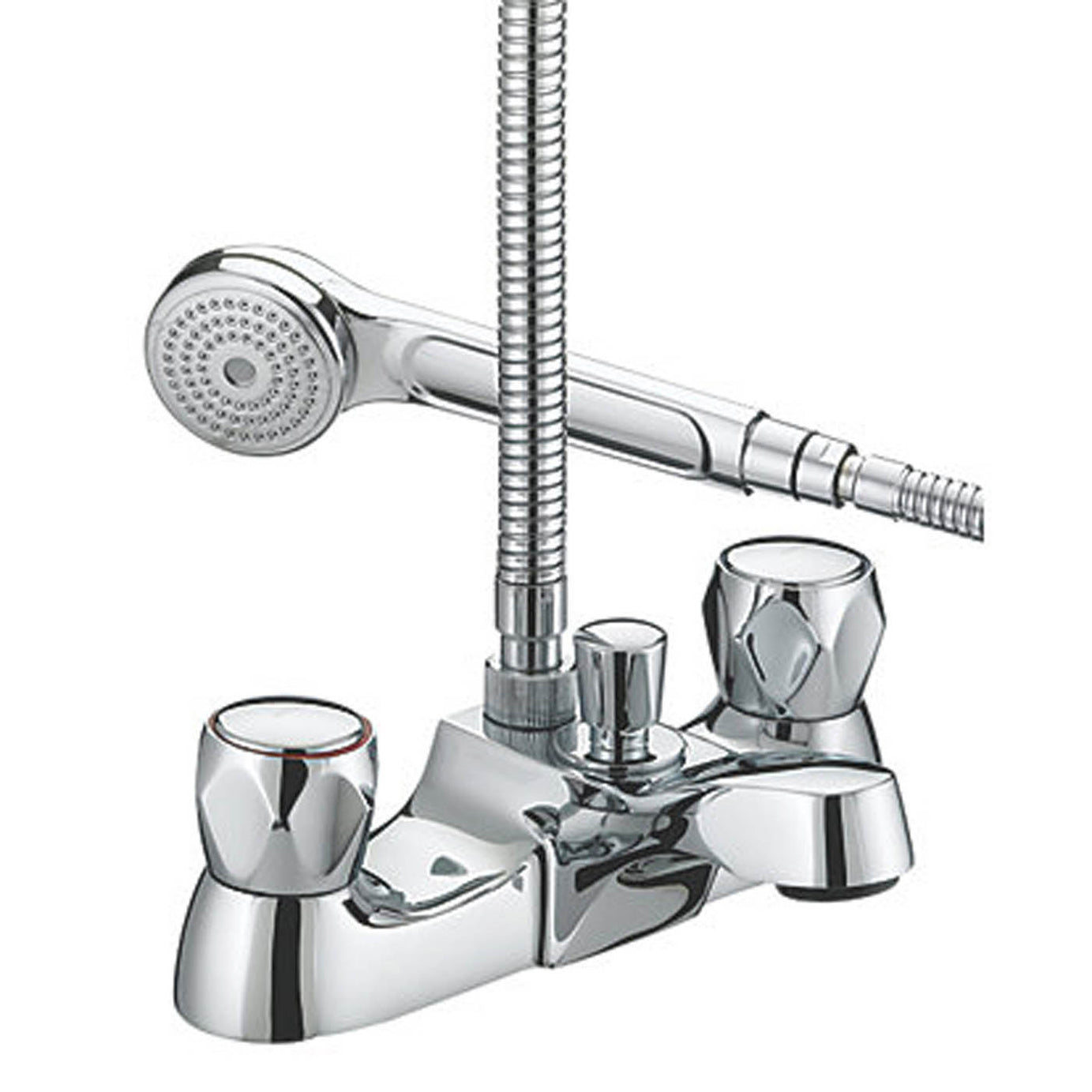 Bristan Club Chrome 71mm Deck Mounted Dual Control Manual Shower Mixer Tap - Image 1