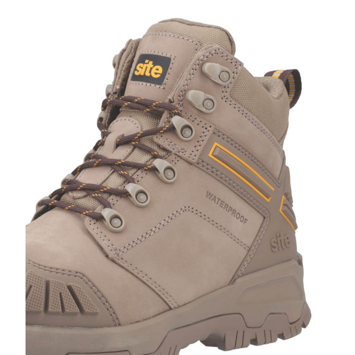 Site Safety Boots Mens Standard Fit Stone Leather Waterproof Steel Toe Size 9 - Image 5