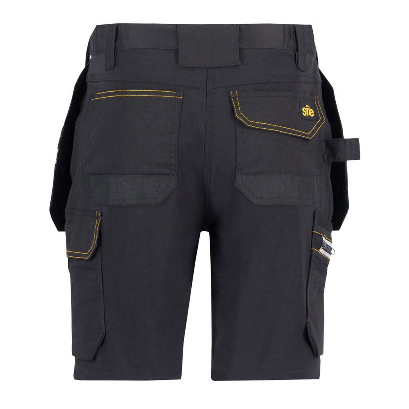 Site Work Shorts Womens Kilani Regular Fit Black Grey Multi Pockets Size 16 - Image 5