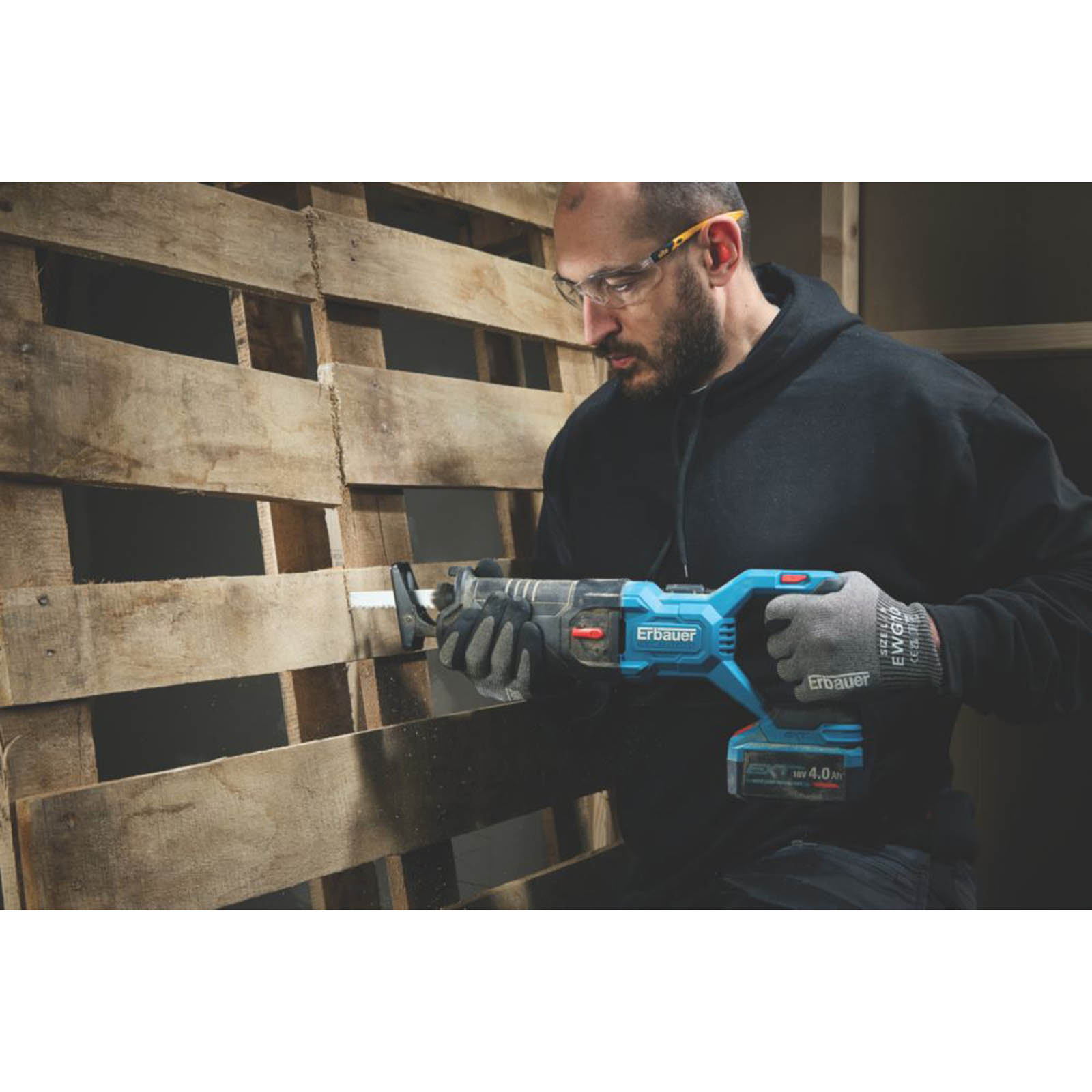 Erbauer ERI1089RSP 18V 1 x 4.0Ah Li-Ion EXT Brushless Cordless Reciprocating Saw - Image 4