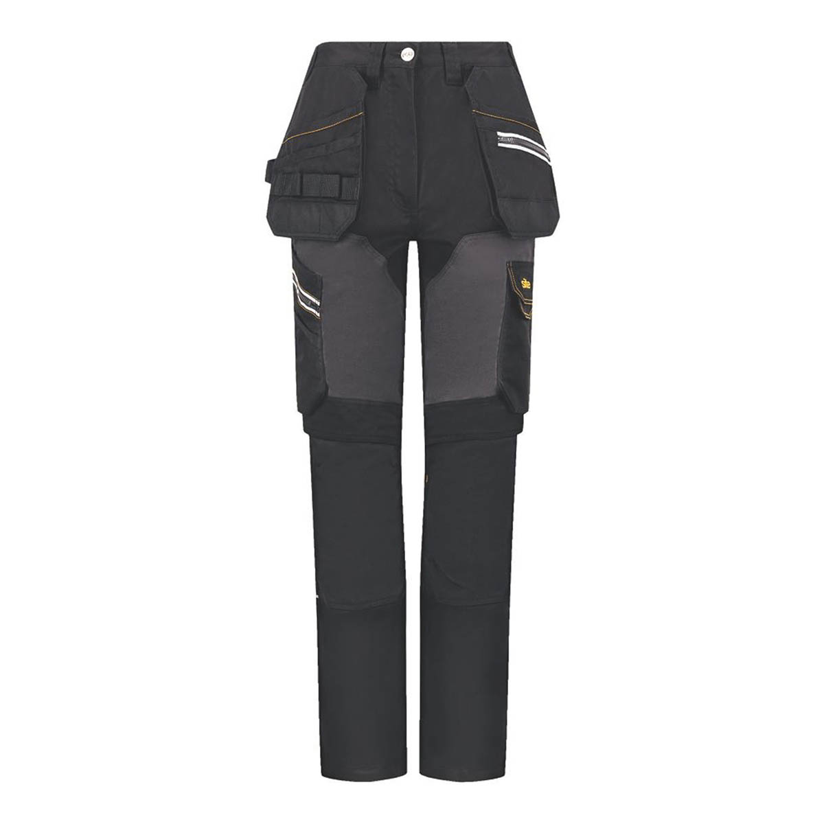 Site Work Trousers Women's Cargo Combat Black/Grey Multi Pockets Size 16 31"L - Image 1