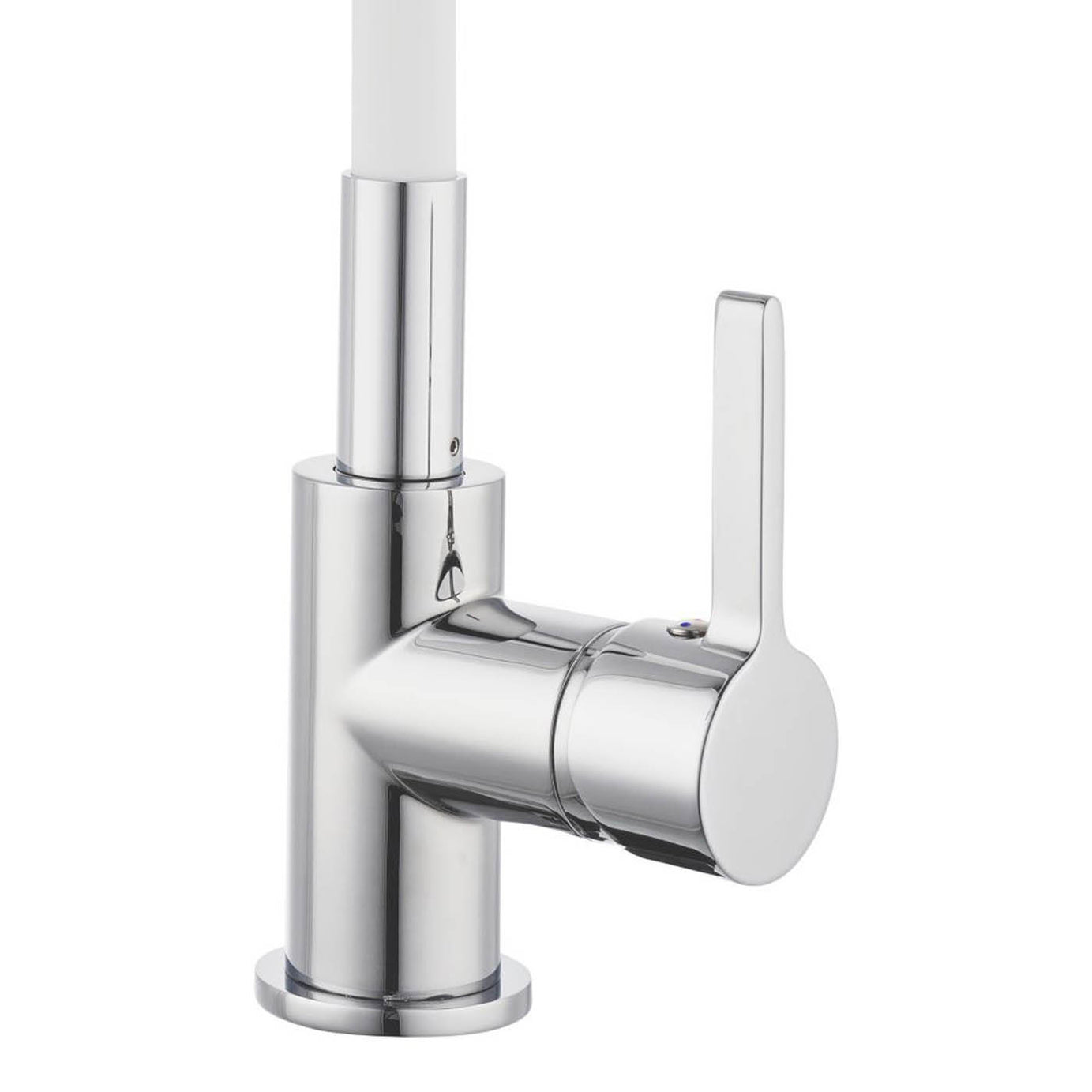 Kitchen Mixer Tap Monobloc Pull Out Spray Chrome White Swivel Spout Modern - Image 5