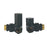 Radiator Valves Black Round Corner Manual Corner Brass 15mm x 1/2" 2 Pack - Image 2