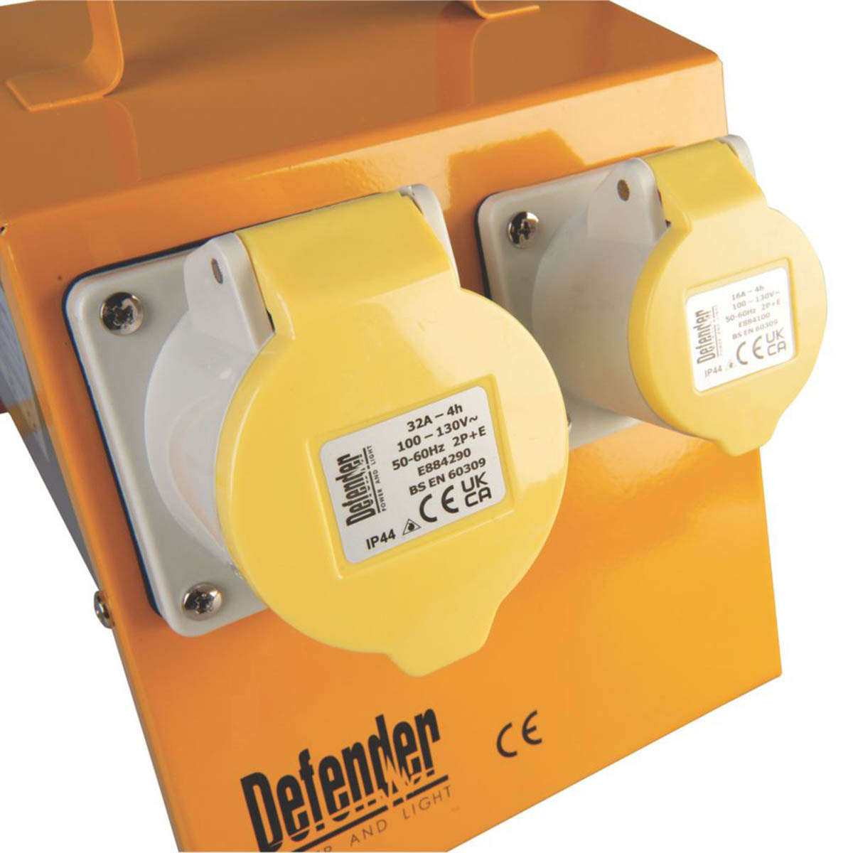 Defender Site Transformer 4-Way Splitter Box 16A Portable Steel Sturdy 4.7m 110V - Image 4