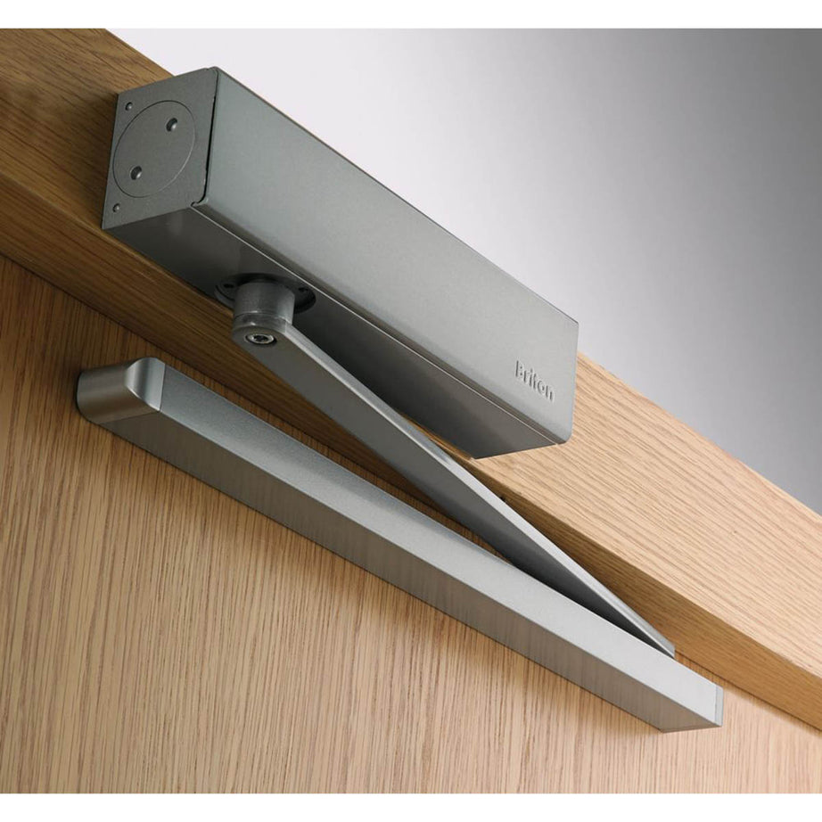 Briton Overhead Door Closer Silver 2320B.T.SES Fire Rated Adjustable Max 80 kg - Image 4